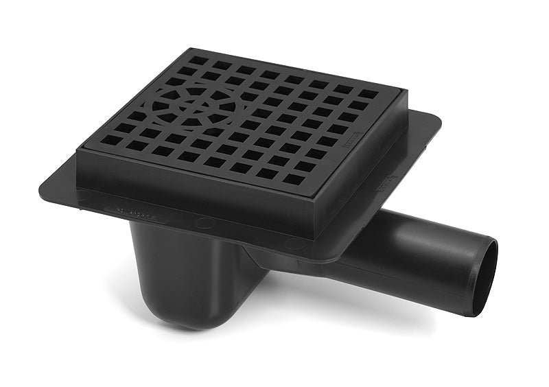 50mm Pipe Floor Ground Waste Drain Plastic with Black Square Pattern Grid