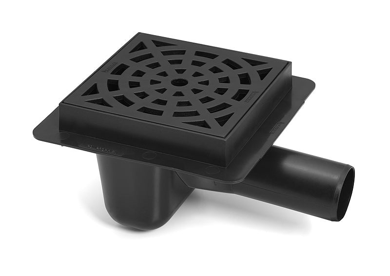 50mm Pipe Floor Ground Waste Drain Plastic with Black Round Pattern Grid
