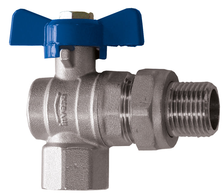 1/2 Inch Water Angled Ball Valve with Butterfly Handle Female x Male
