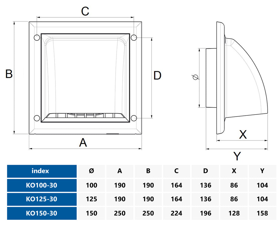100mm Ventilation Grille Grate Covering Return Flap ABS White Outer Cover