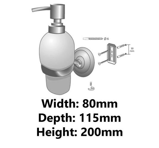 Ecru Grip + Liquid Soap Ceramics Dispenser Retro Bathroom Antique Brass Wall Mounted