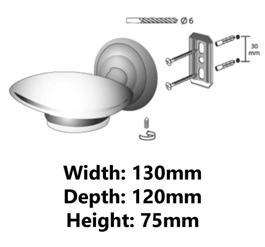 Ecru Grip + Ceramics Soap Dish Plate Retro Bathroom Antique Brass Wall Mounted