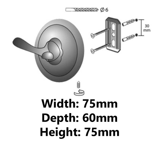 Dressing-Gown Towel Double Hook Hanger Retro Bathroom Antique Brass Wall Mounted