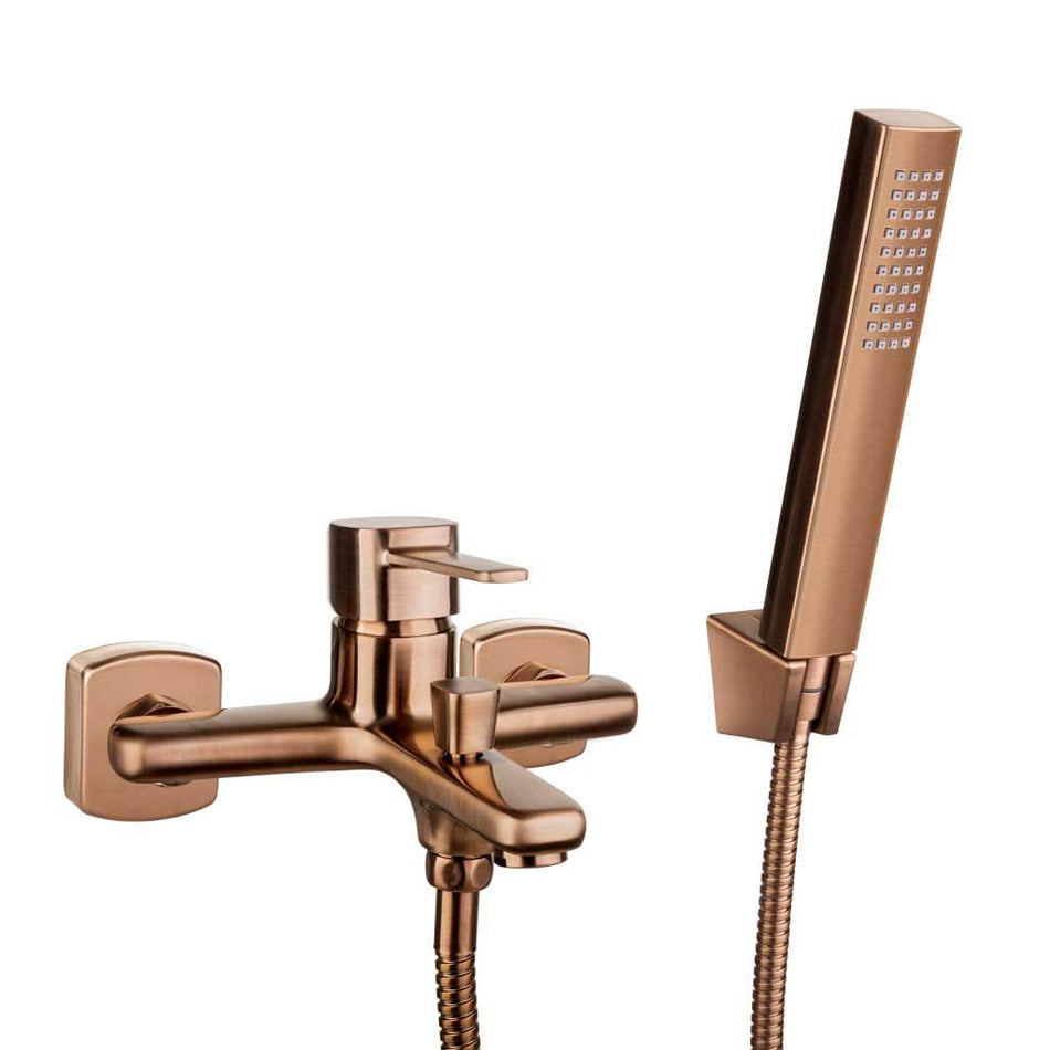 Wall Mounted Bath Tap Copper Bronze Shower Handle Hose GLAMOUR