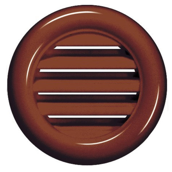 40mm Hole Brown Round Door Air Vent Grille Woodwork Furniture