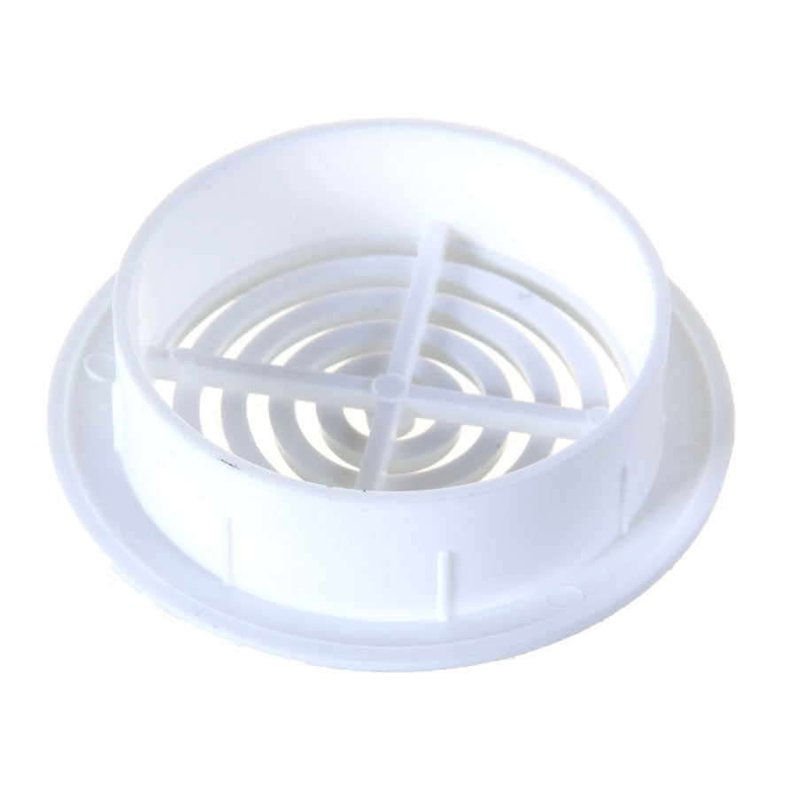 45mm Hole 2x White Round Door Air Vent Grille Woodwork Furniture