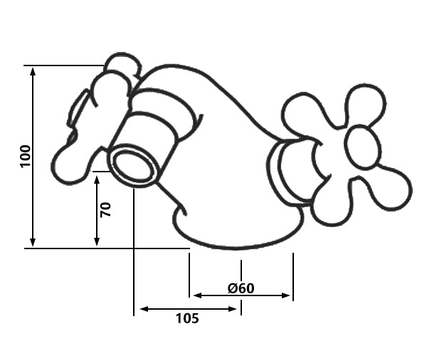 Elegant Standing Bidet Antique Brass Tap Faucet with Ancient Retro Heads