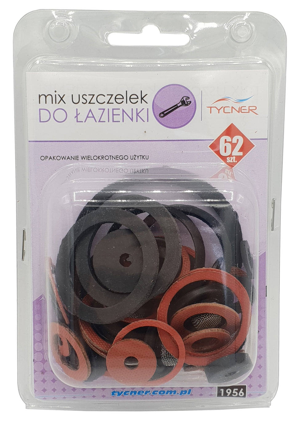 62 pcs of Bathroom Gaskets Universal Rubber Fibre Washer Set Various Sizes Types