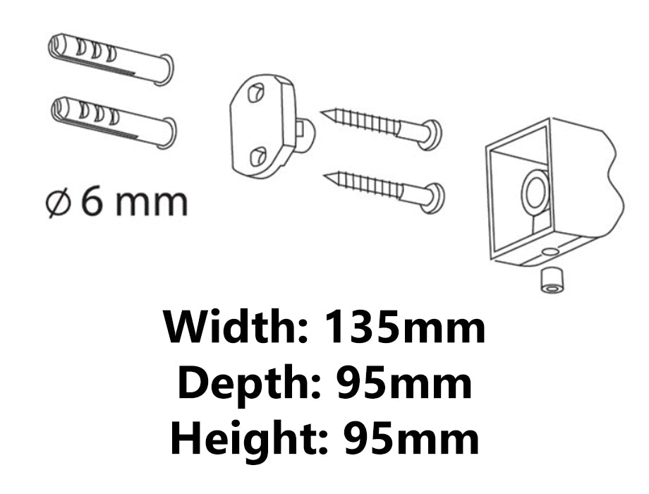 Double Tempered Glass Toothmug Toothbrush Cup Bathroom Black Powder Coated Zamak