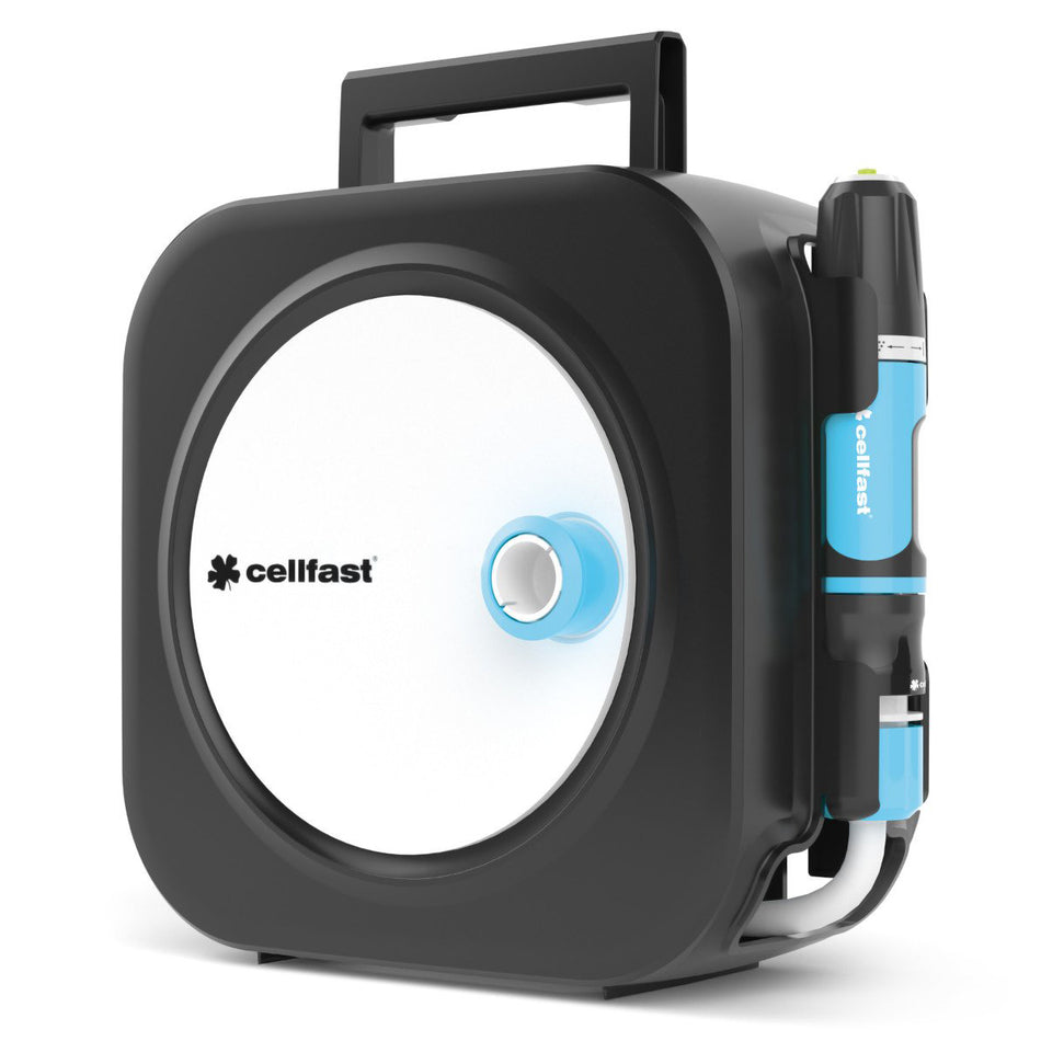 12m Garden Hose Watering Reel Nozzle Sprinkler Lighweight Portable/Wall Mounted