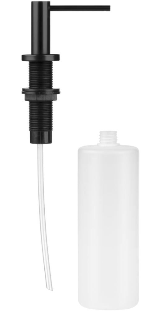 Black Tip Soap Dispenser Replacement Refillable Kitchen Tank