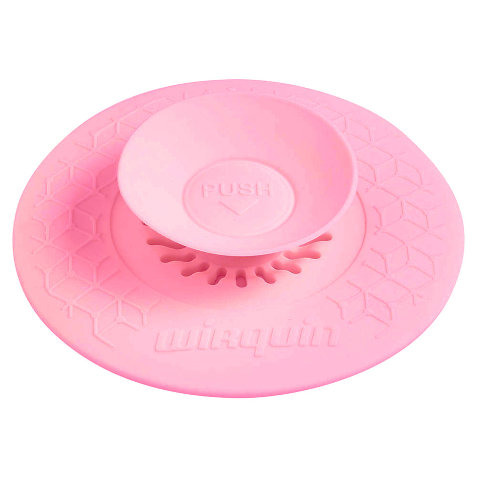 Pink Universal 2in1 Kitchen Sink Plug/Filter 110mm Stick Function Easy Use