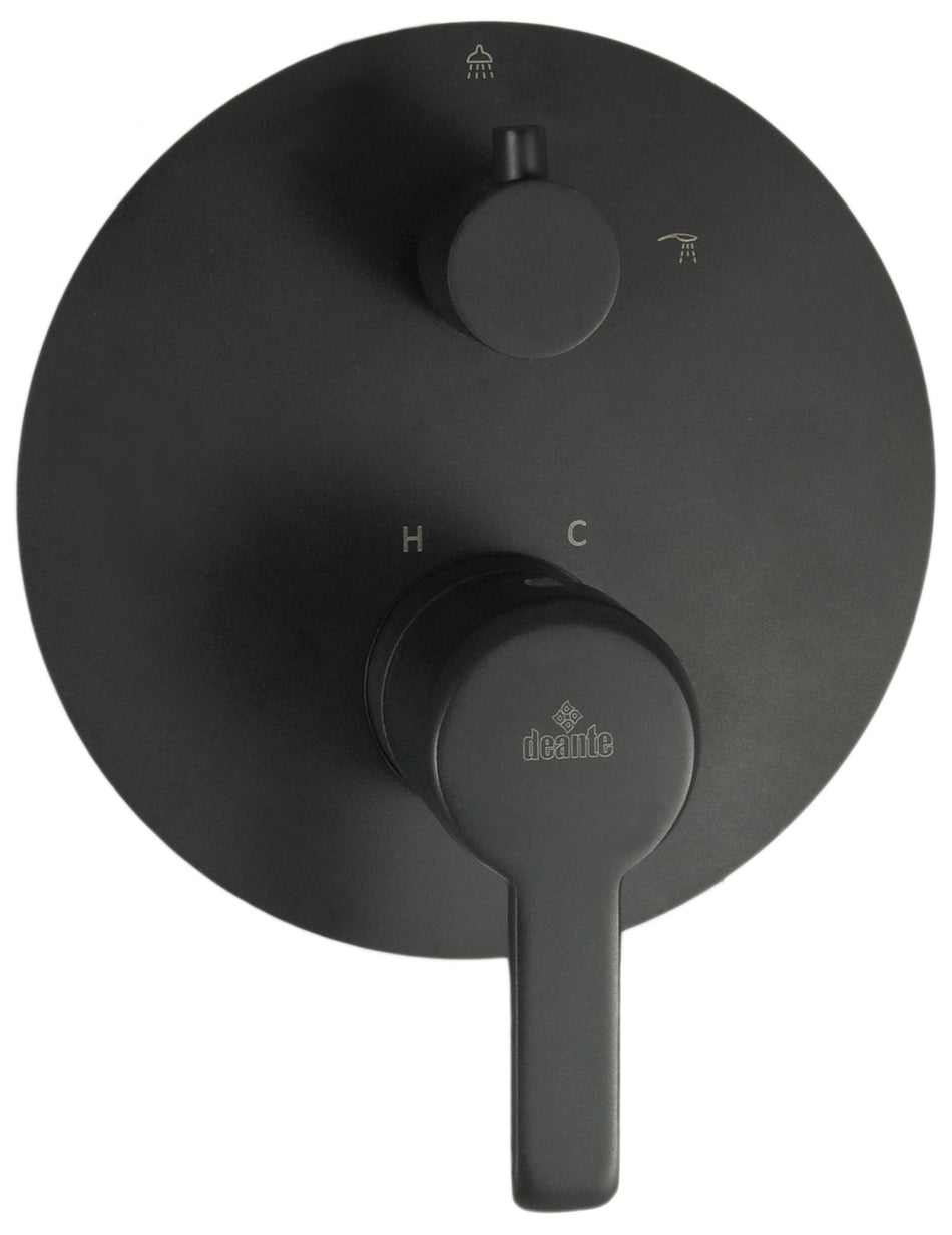 Concealed Shower Tap Handshower/Rainfall Switch Matte Black Galvanised Brass
