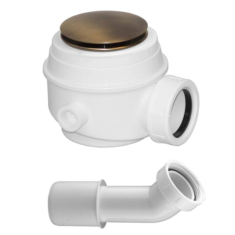 Shower Bathtub Waste Drain Retro Bath Decorative Antique Brass Click-Clack