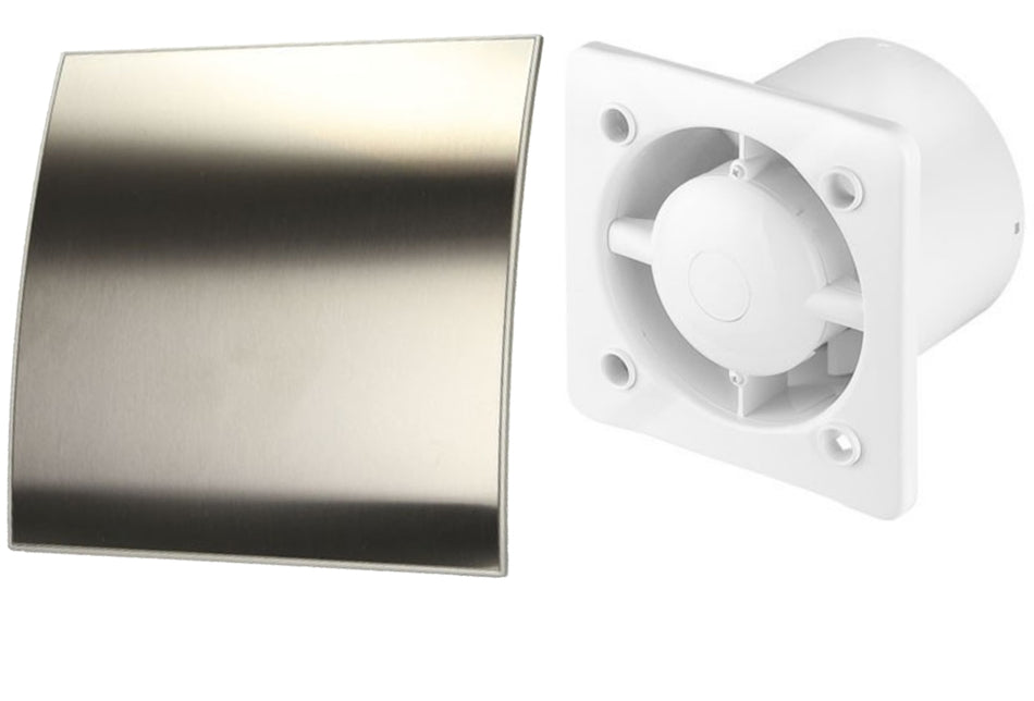 125mm Standard Extractor Fan Inox  Front Panel ESCUDO Wall Ceiling Ventilation