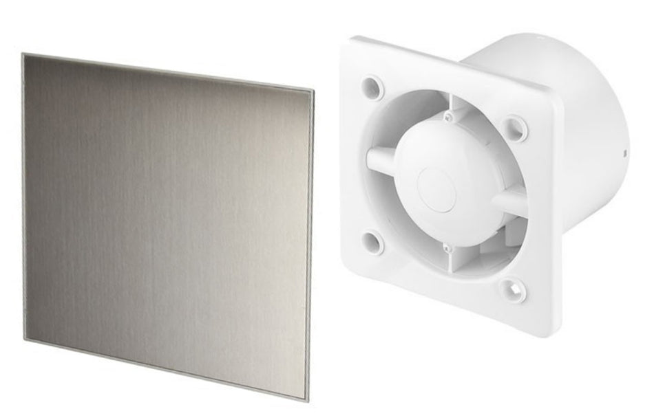 125mm Timer Extractor Fan Inox Front Panel TRAX Wall Ceiling Ventilation