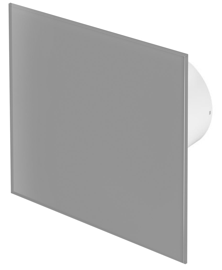 125mm  Humidity Sensor Extractor Fan Matte Grey Glass  Front Panel TRAX Wall Ceiling Ventilation