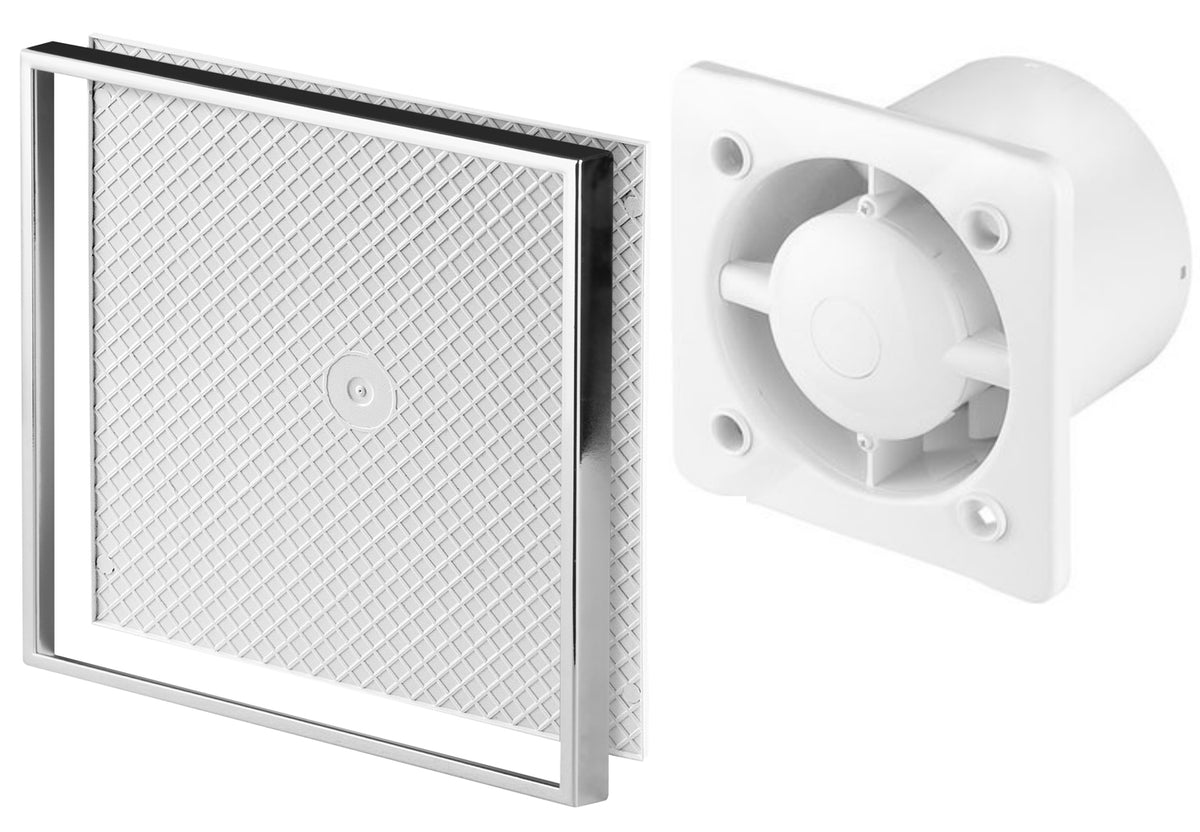 Extractor Fan Humidity Screen 125mm Humidity Sensor Extractor Fan Custom Cermaic Tile INSIDE Front ...