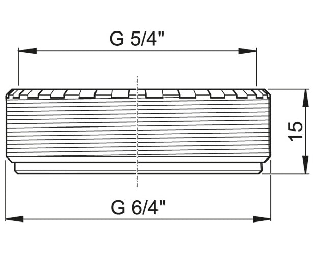 6/4" Male x 5/4" Female Drain Waste Trap Reduction Polypropylene Connection