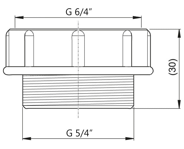 Wide 6/4" Female x 5/4" Male Drain Waste Trap Reduction Polypropylene Connection