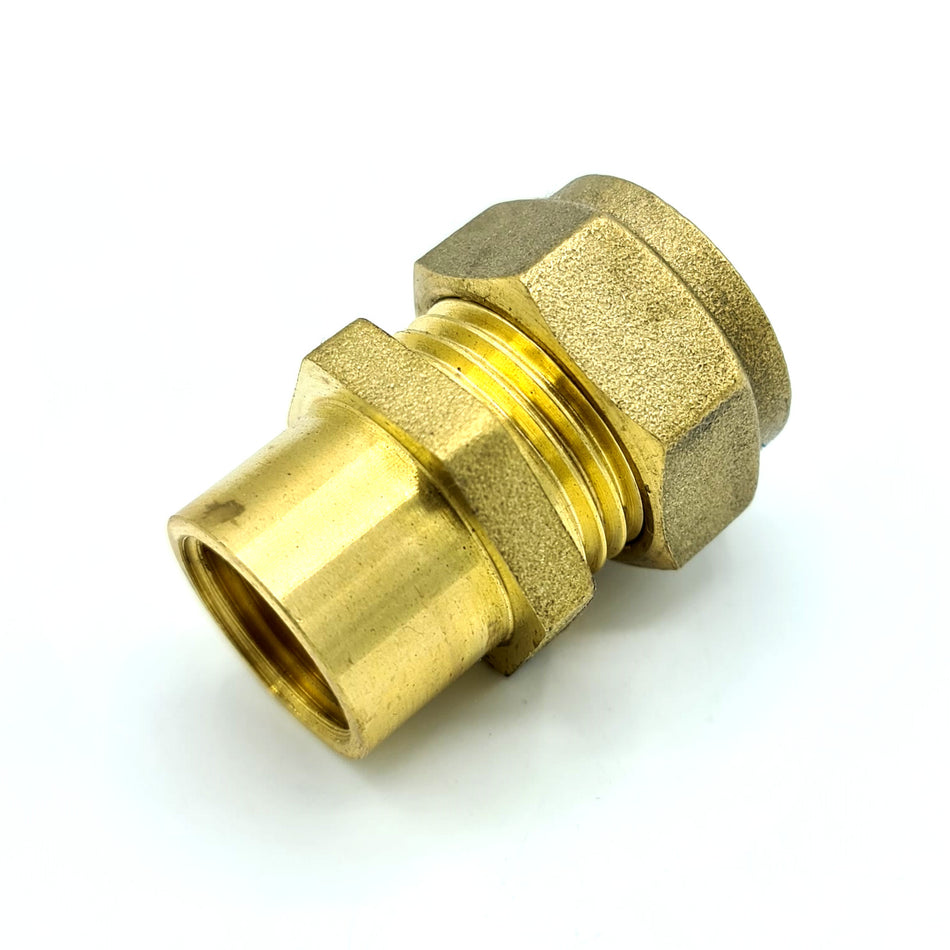 15mm x G3/8 Female Coupler Adaptor Brass Compression Fittings Straight Connector