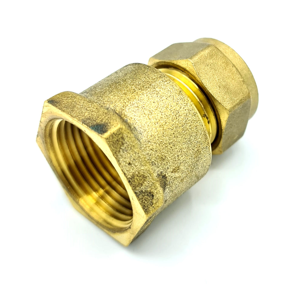 15mm x G3/4 Female Coupler Adaptor Brass Compression Fittings Straight Connector