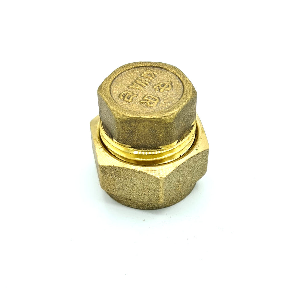 15mm Ending Cap Adaptor Brass Compression Fittings Connector Pipe Finishing