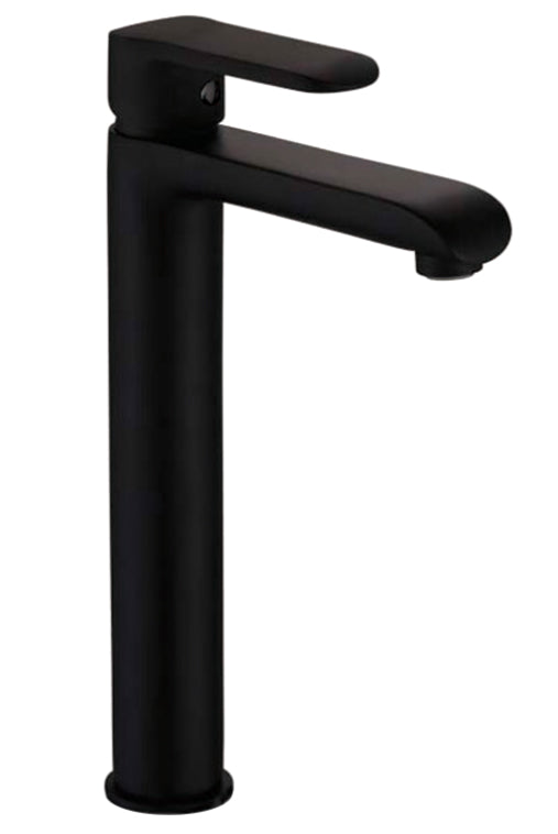 Tall Black Matte Bathroom Sink Faucet Elegant Basin Mixer Single Lever Tap