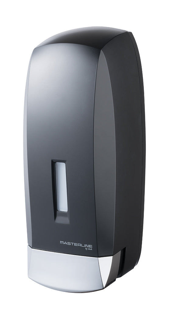 1000ml Liquid Soap Refillable Dispenser Wallmounted Push Button Tank Black ABS