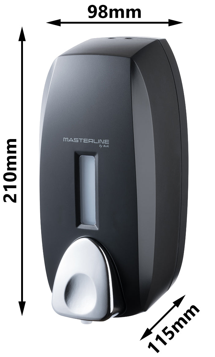 750ml Foam Soap Refillable Dispenser Wallmounted Push Button Tank Black ABS