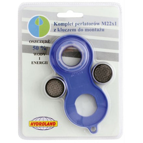 2x M22 Water Saving Aerator + Opening Key Tool Bathroom Faucet Tap Aerators Set