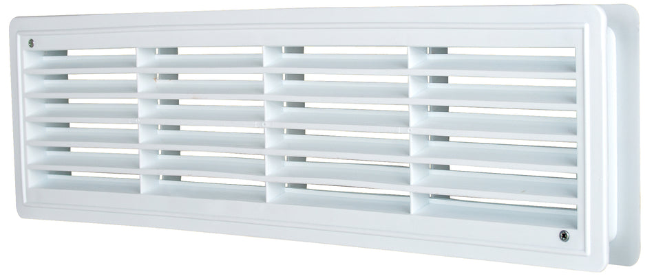 424x91mm White Internal Door Plastic Ventilation Grille Rectangle Air Vent