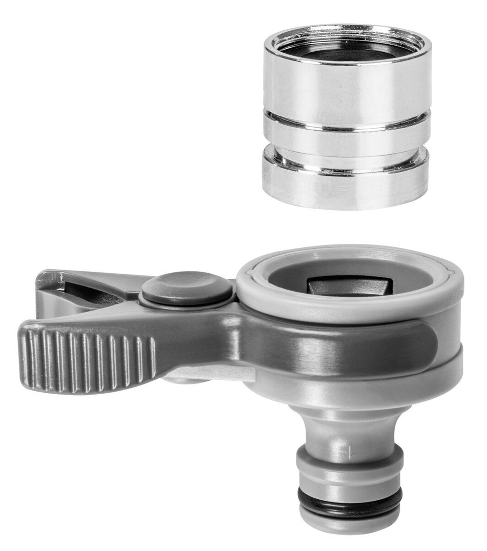 Multi Purpose Connector With Adapter 22/24mm Garden Tap Input to Garden Hose
