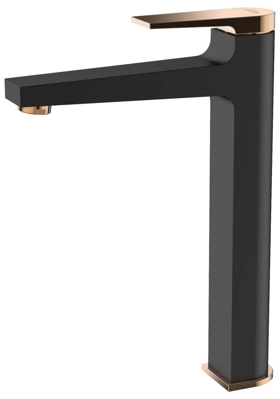 Black/Rose Gold Brass Bathroom Tall Basin Faucet Mixer Tap + Click-Clack Plug