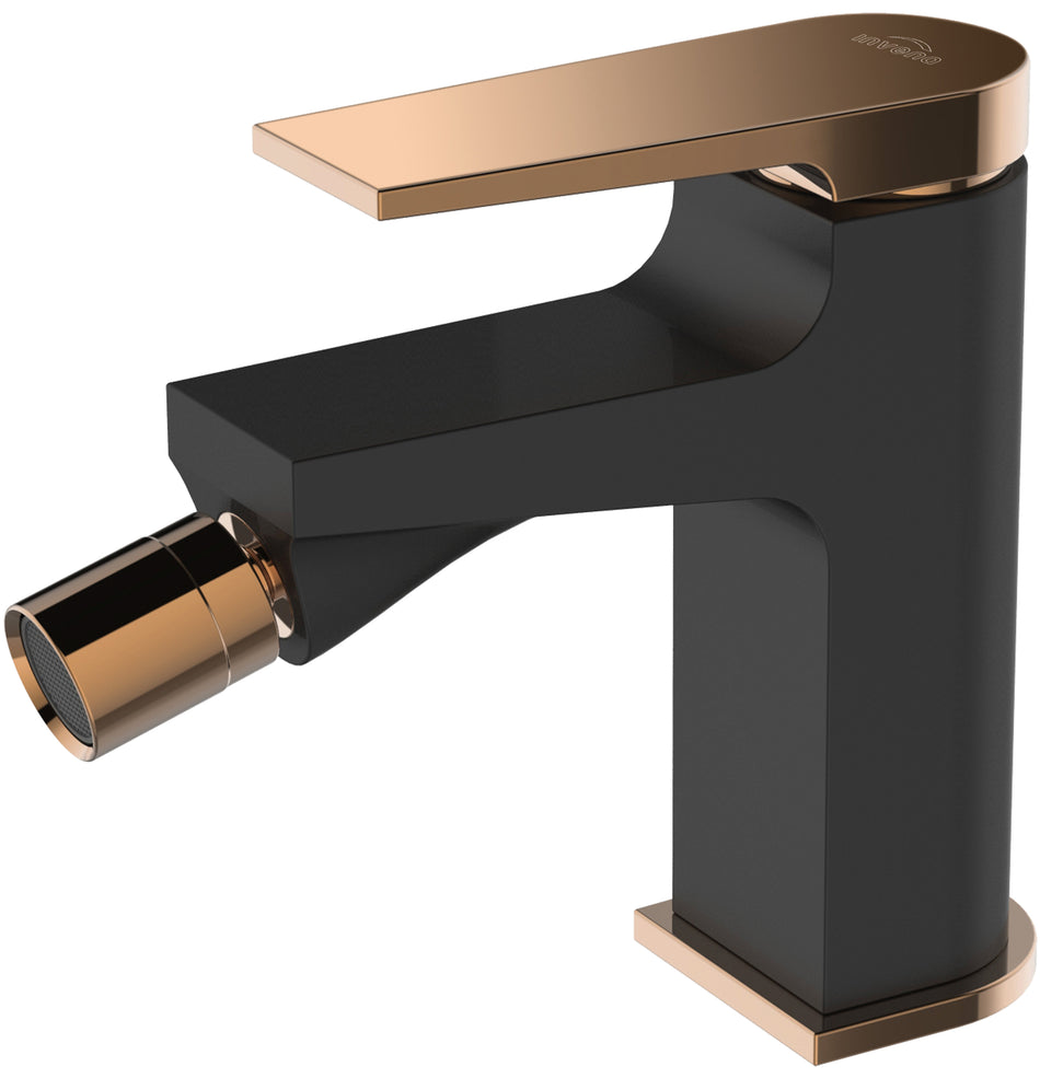Black/Rose Gold Brass Bathroom Bidet Faucet Mixer Tap + Click-Clack Plug