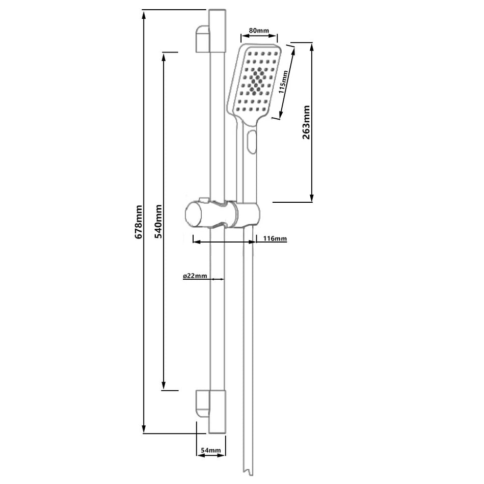 Black/Rose Gold Shower Bar Head Riser Rail Bathroom Handshower Column Set