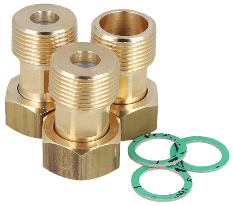 DN15 3/4" x 3/4" BSP Union Fittings Set For 3-way Water Mixing Valves Connection