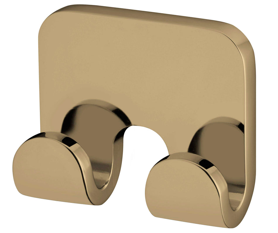 Small Double Towel Hanger Bathroom Gold Colour Finished Zamak Wall Mounted