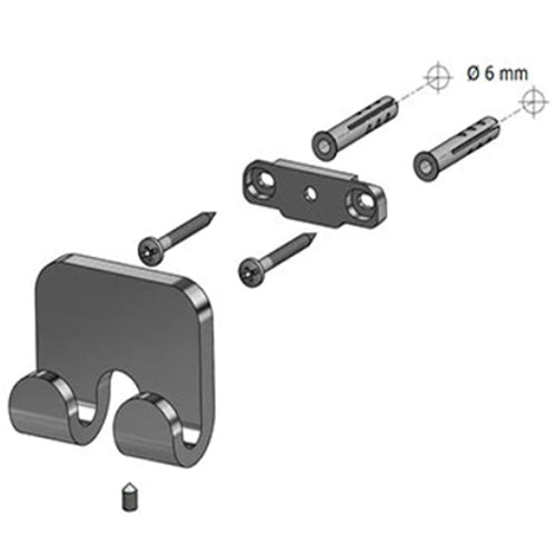 Small Double Towel Hanger Bathroom Gold Colour Finished Zamak Wall Mounted