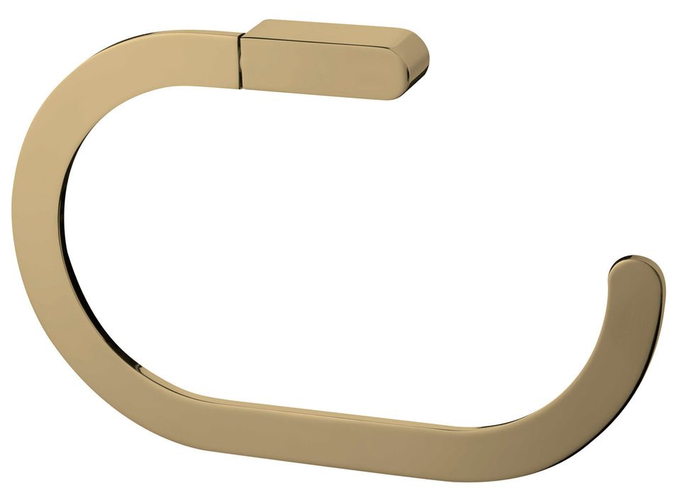 Oval Holder Round Towel Hanger Bathroom Gold Colour Finished Zamak Wall Mounted