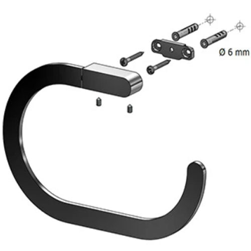 Oval Holder Round Towel Hanger Bathroom Gold Colour Finished Zamak Wall Mounted