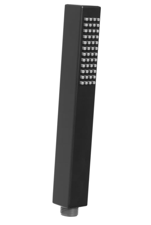 Long Rectangle Shaped Shower Head Replacement Matte Black Colour Bathroom Handle