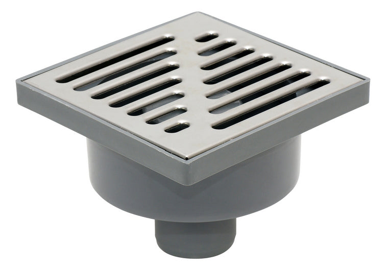 Bottom Outlet Stainless Steel Grid 150x150mm Floor Ground Waste Drain Gully Trap