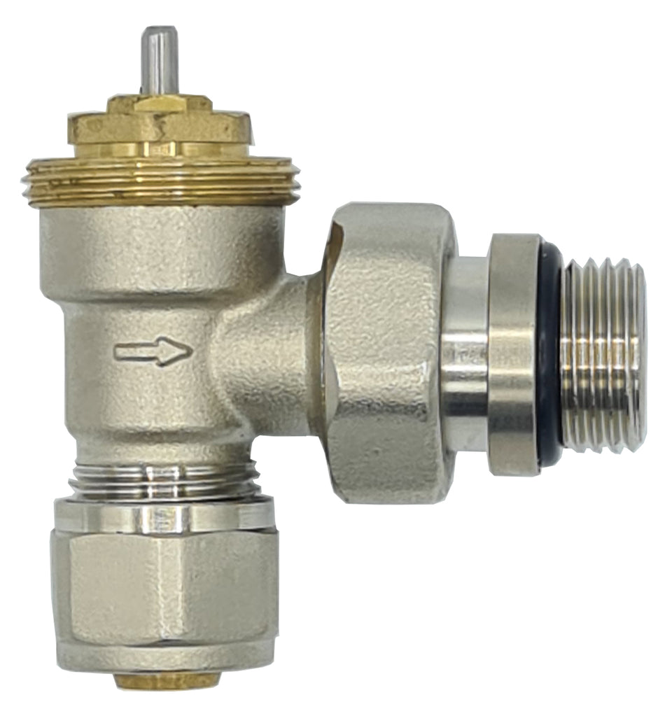 Angled 1/2" Inch BSP x PEX 16mm Thermostatic Valve Room Temperature Regulation