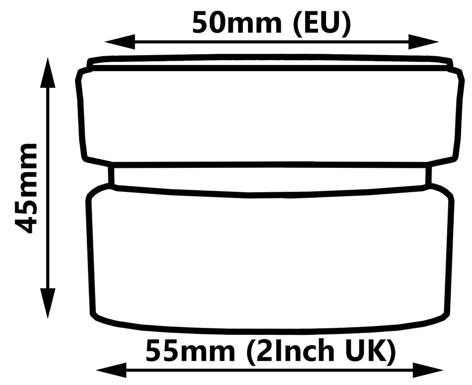 50mm to 2" Inch BSP Sewerage Adaptor European-UK Conversion PVC Pipe Adaptor