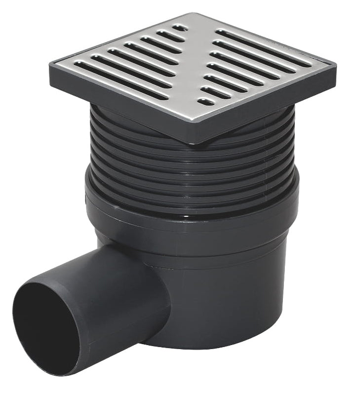 Regulated Height Side Outlet 100x100mm Floor Ground Waste Drain Gully Trap