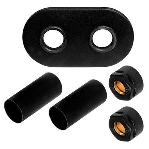 Black Collar +2x Cu Connectors Set Radiator Masking Decorative Heater Cover