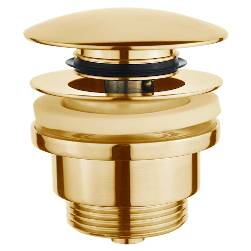 Gold Colour Finished Click-Clack Bathroom Drain Waste Button Universal ...