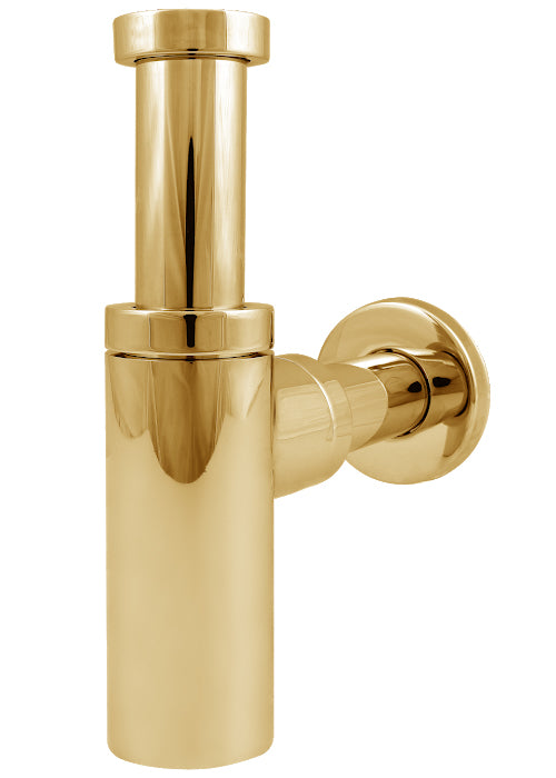 Gold Colour Finished Bathroom Basin Drain Waste Bottle Sink Outlet Siphon