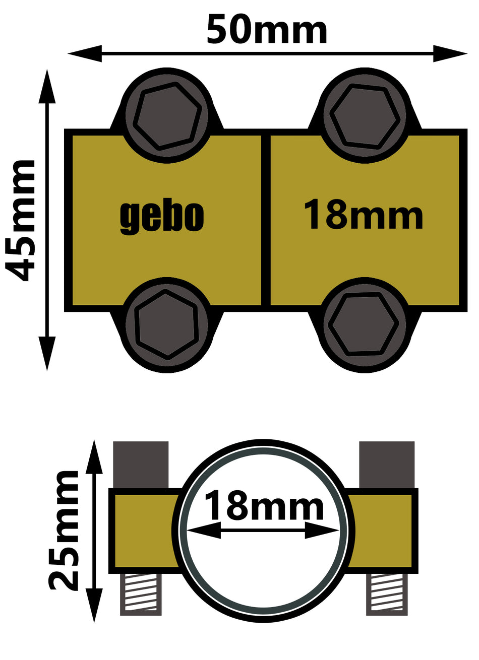 Copper Pipe 18mm Leak Repair Clamps Antileak Fittings Water Hole Leak Fix